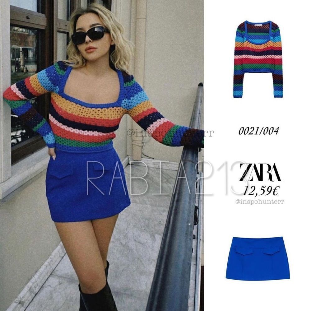 ZARA STRIPED KNIT SWEATER - Picture 8 of 14